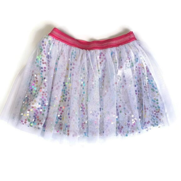 White Sequin Skort Size 8 - Picture 1 of 3